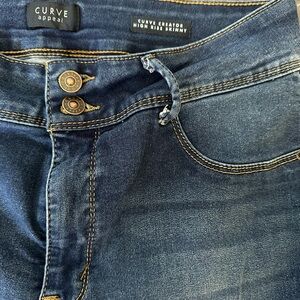 Curve Appeal Women's Dark Blue Skinny Jeans